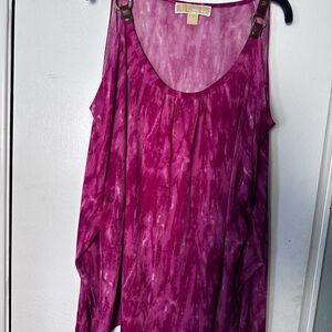 Michael Kors Pink Asymmetrical Sleeveless Tank Top